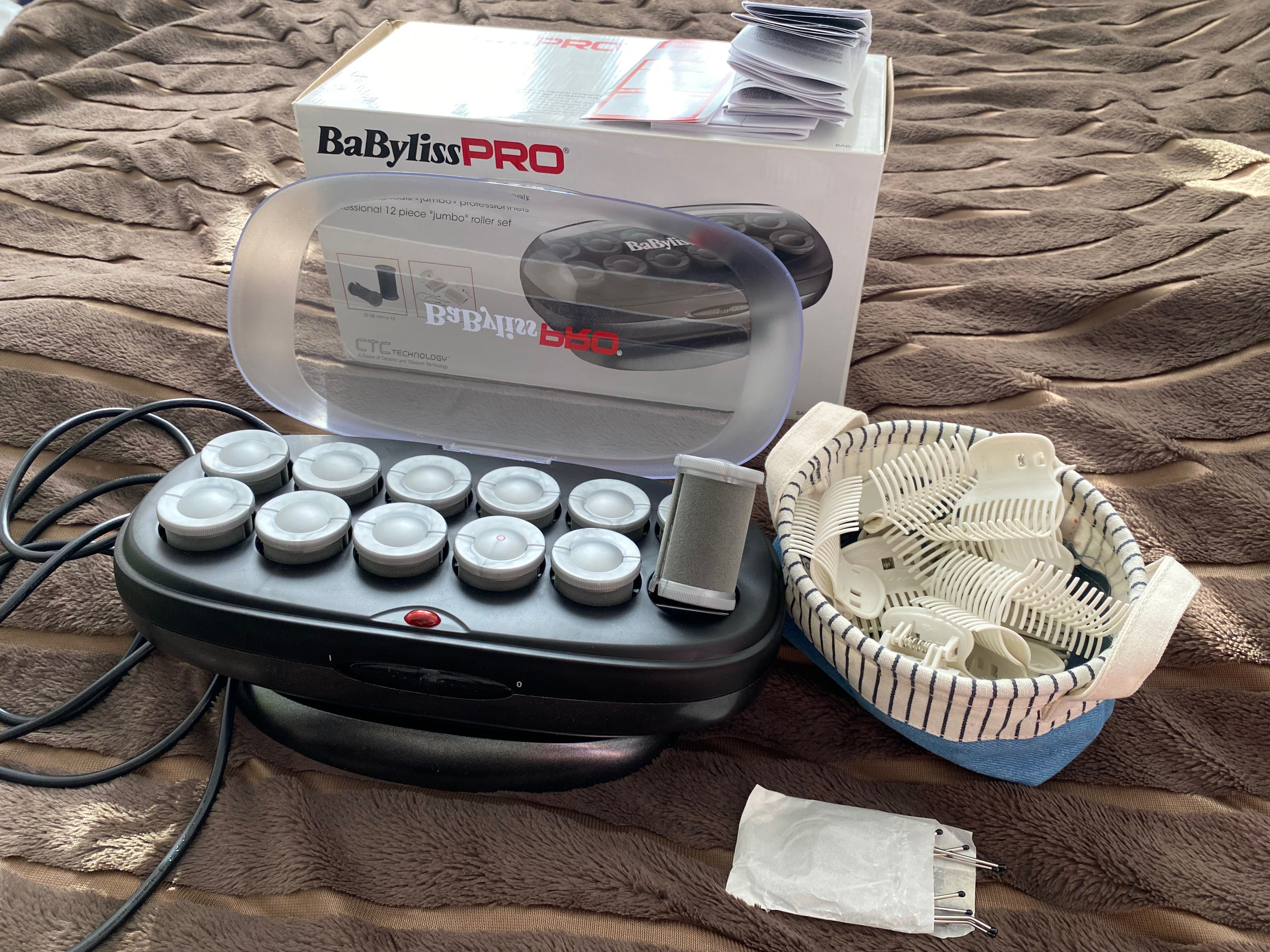 Termoloki BaByliss PRO zestaw 12 wałków do włosów jumbo 38mm BAB3025E