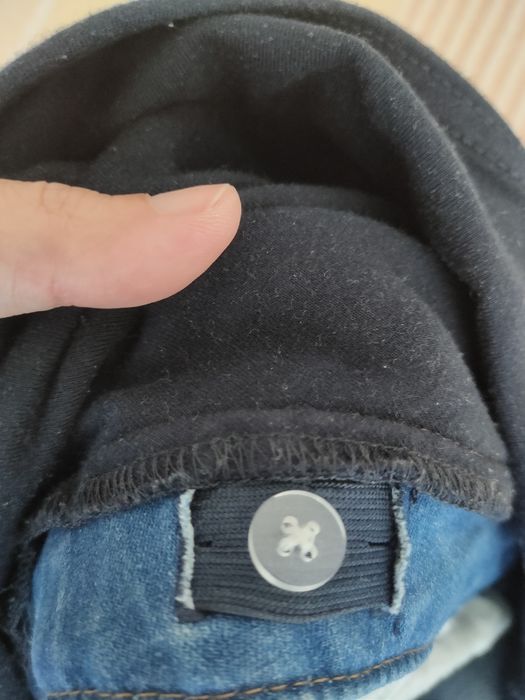 Jeans skinny em ganga stretch, para grávida - azul escuro desbotado