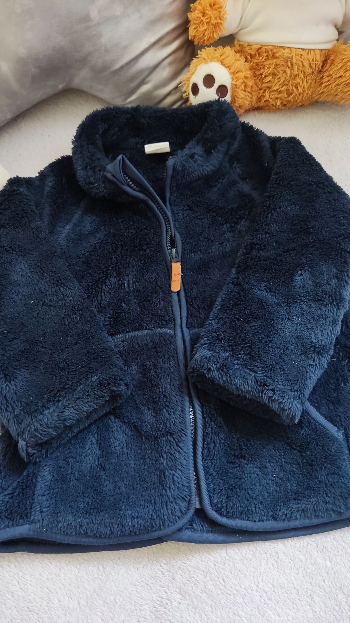 Bluza misiowa polarowa pluszowa kurta h&m r. 86/92