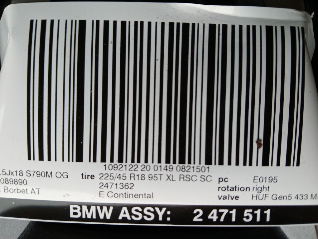 Komplet nowe opony zimowe 225/45r18 continental SSR RSC RUNFLAT