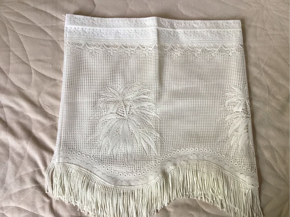 Lambrekin firanka z frędzlami. Handmade