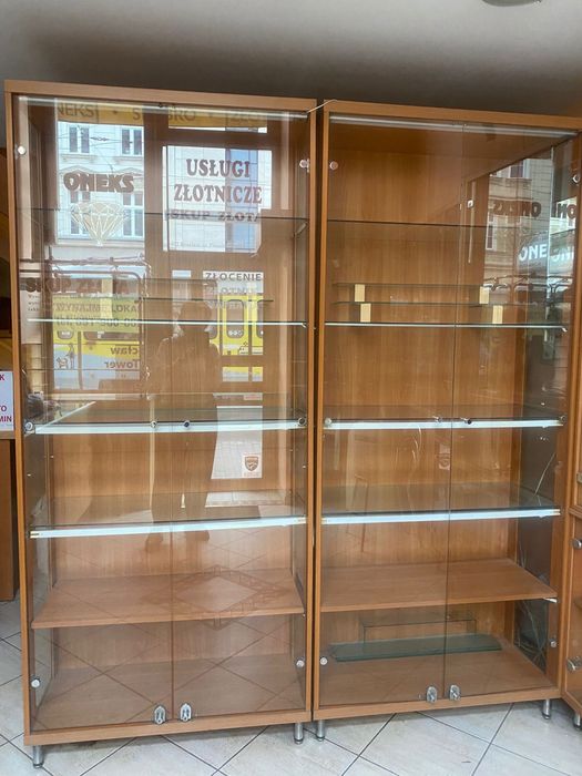 Meble sklepowe / gabloty szklane + lada - idealne do sklepu!