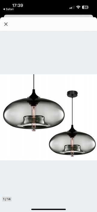 Lampy wiszące sufitowe 4 sztuki z żarówkami