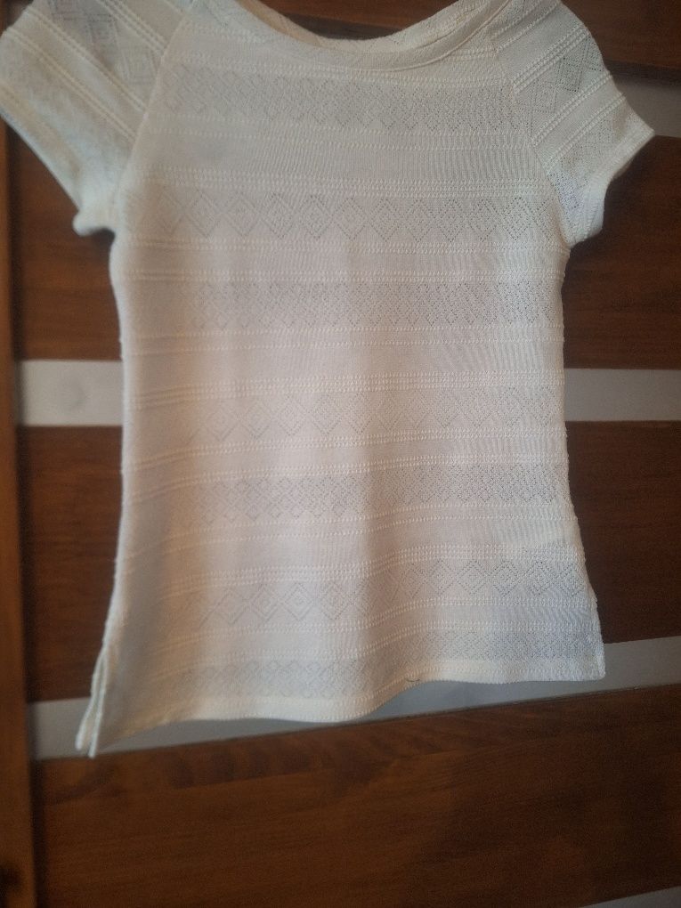 Bluzka damska H&M rozm.S biała, stan idealny