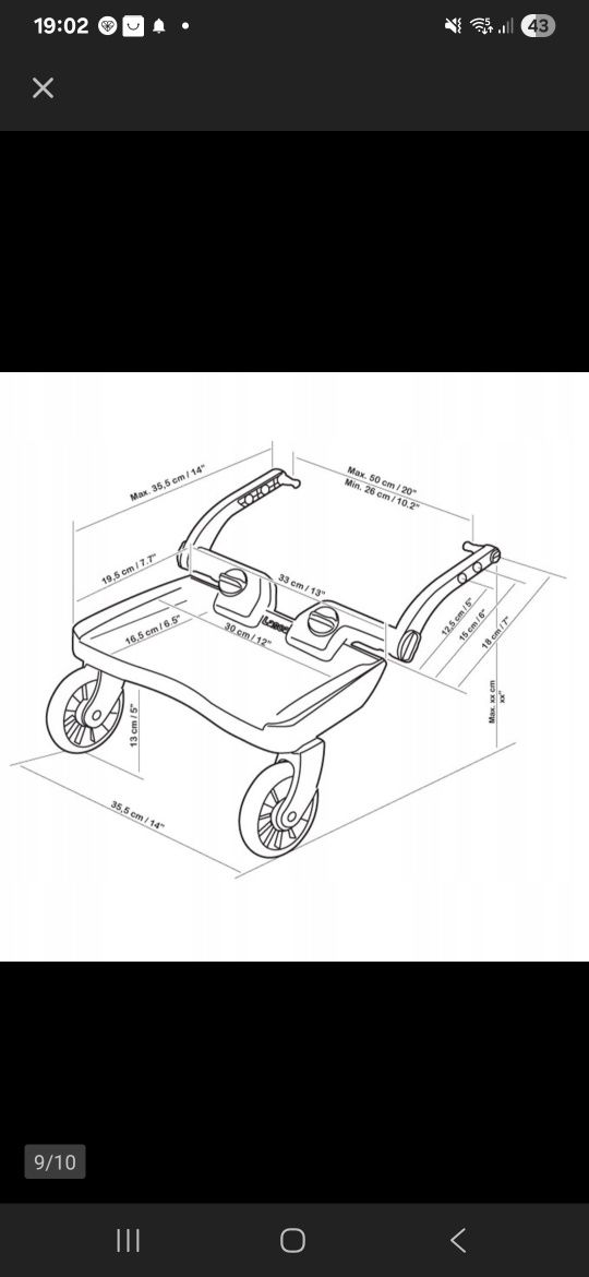 Dostawka do wózka uniwersalna, Lascal BuggyBoard MINI żółta małpki