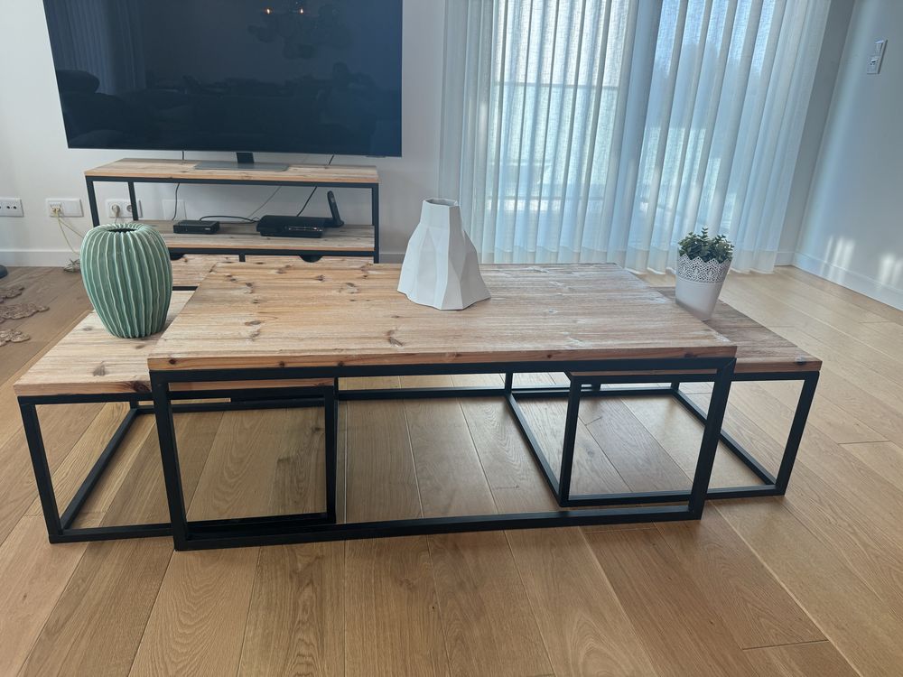 Conjunto de 3 mesas de centro (possibilidade de acrescentar mesa TV)