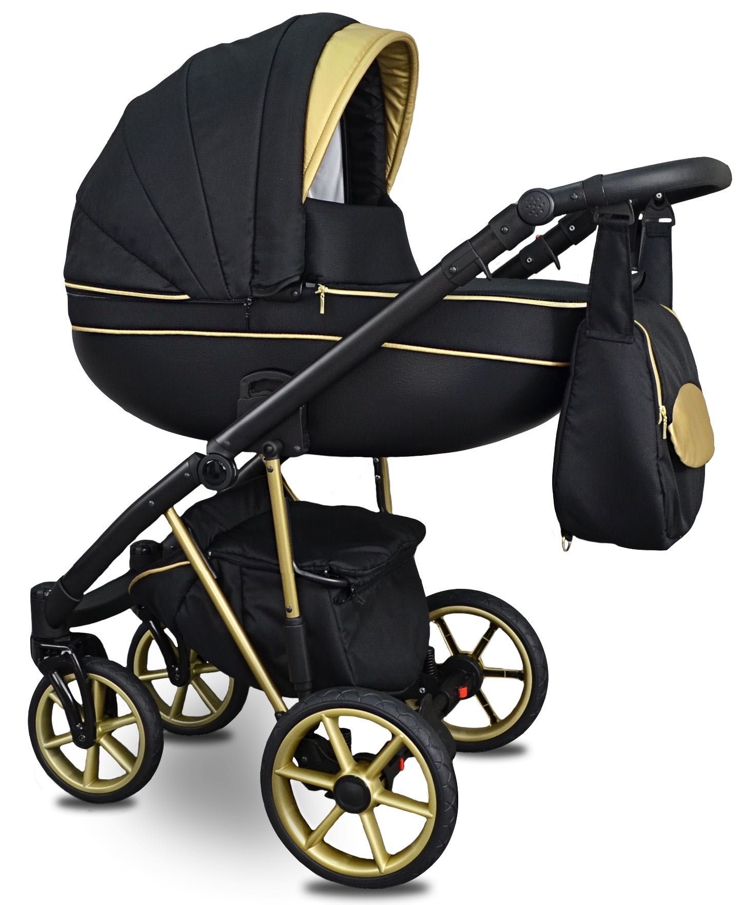 NOWY Złoty Wózek Dziecięcy Fabero Gold 4w1 Fotelik Baza Isofix +++