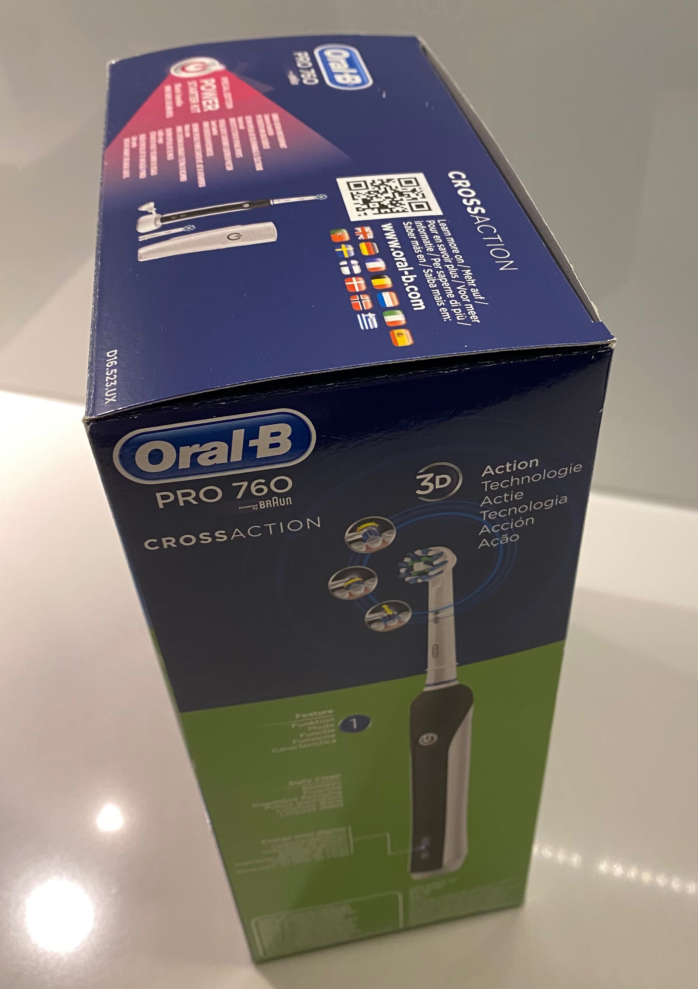 Szczoteczka Elektryczna Oral-B PRO 750 3D Nowa 2-końcówki pokrowiec