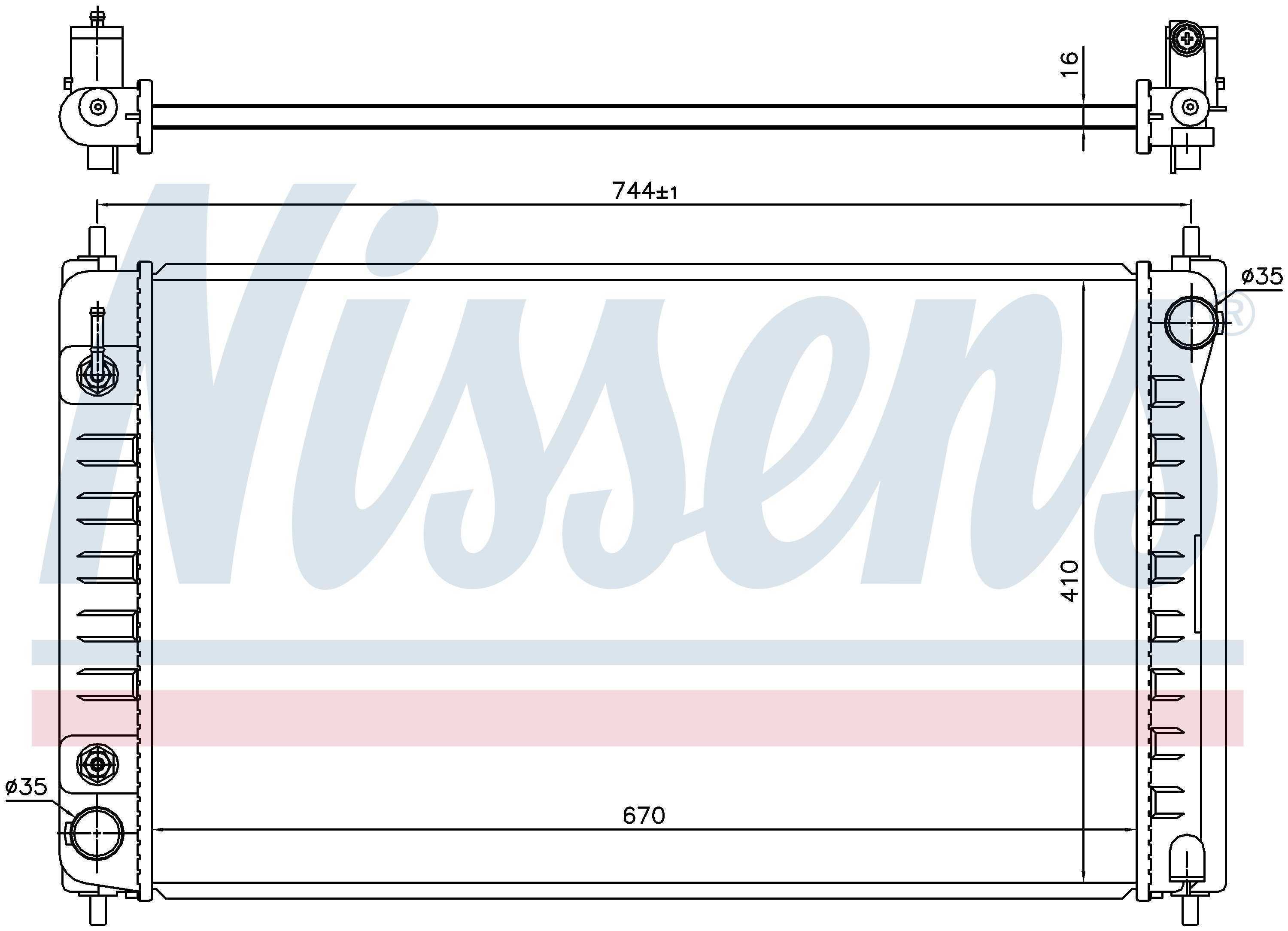 Радиатор двигателя Nissan Teana 2008-15 2.5/3.5