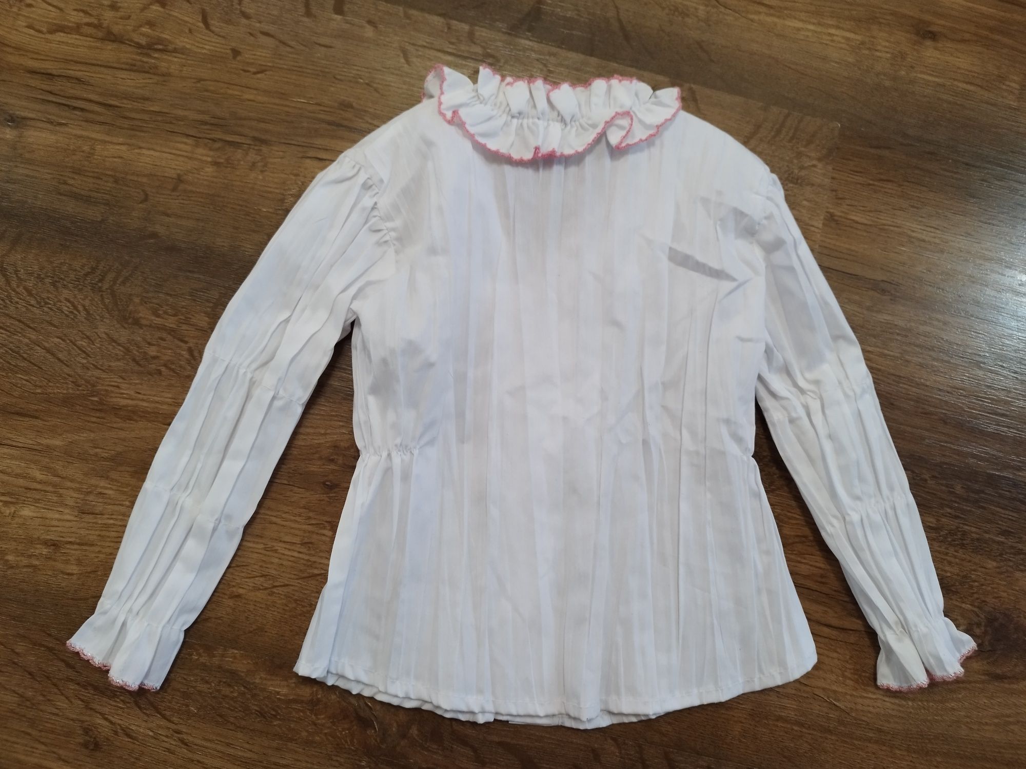 Biała elegancka bluzka koszula dla dziewczynki R. 86/92