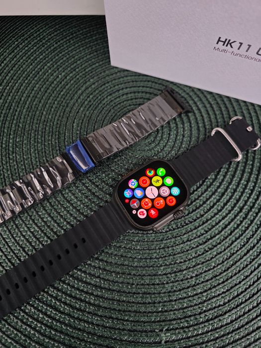 Smartwatch męski HK Ultra3 , AMOLED 2,12” • 2 paski • NOWY