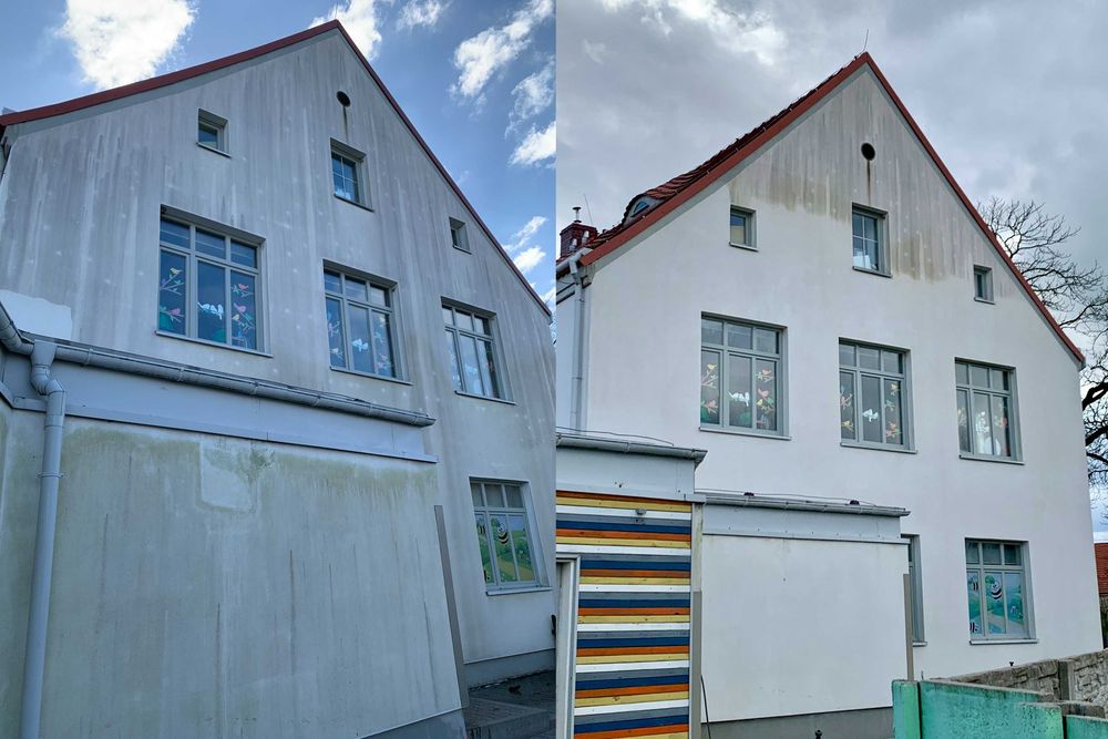 Czyszczenie, mycie kostki brukowej, elewacji, dachów, ogrodzeń, domów
