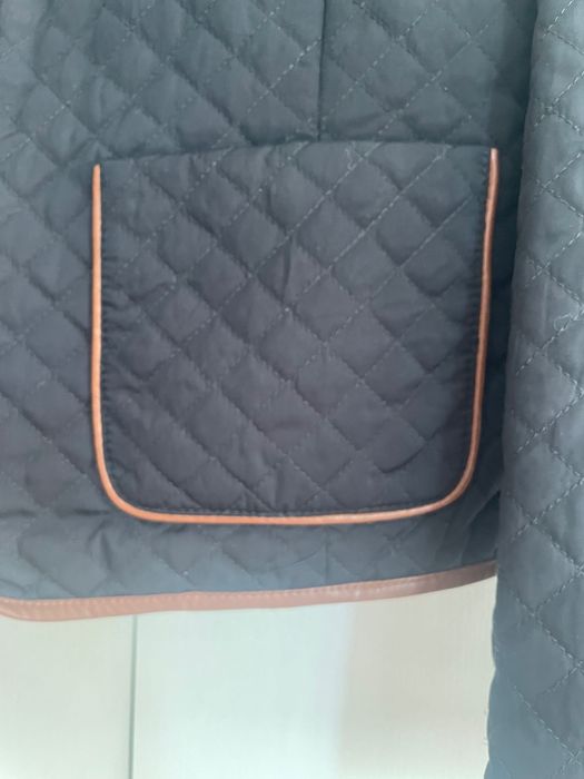 Massimo Dutti Kurtka przejściowa pikowana granatowa