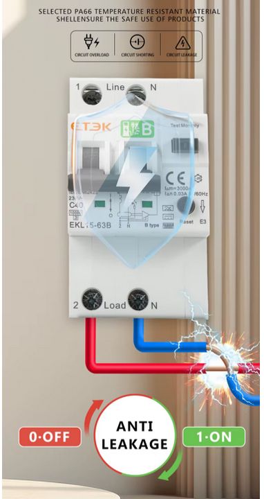 RCBO Diferencial e Disjuntor 2 em 1 - TIPOB - Monofasico - 40a -30 ma