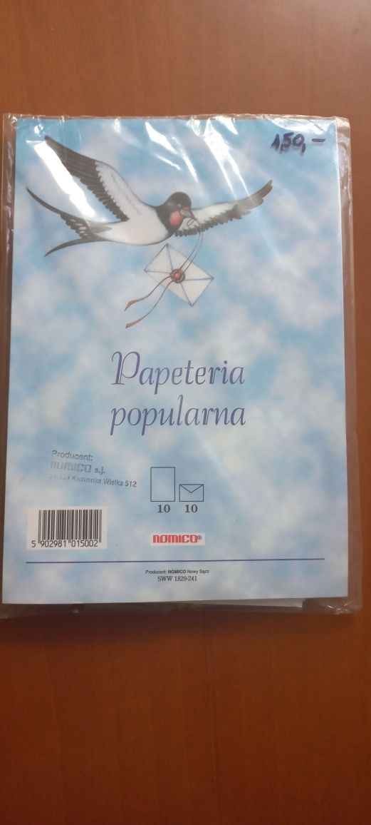 Papeteria popularna 10 kartek oraz 10 kopert