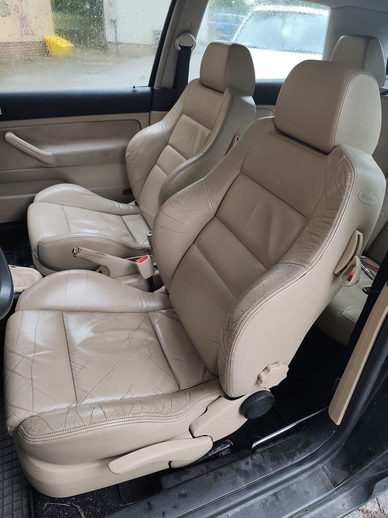 Recaro fotele skórzane, środek, wnętrze