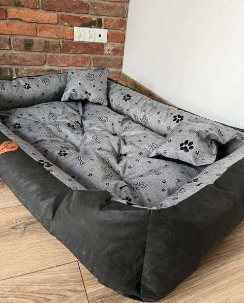 Legowisko dla psa Nowe 115x95 XL Szare wodoodporne z poduszkami GRATIS