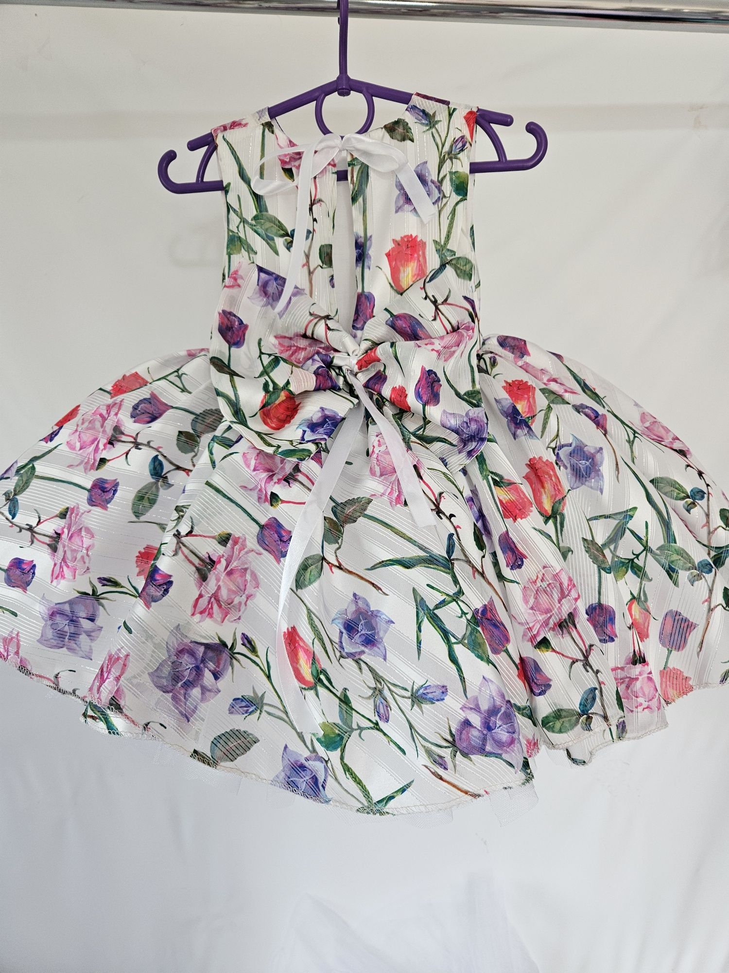Платье на 1 годик нарядное пышное нежное блестящее