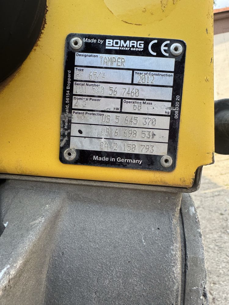Zagęszczarka stopowa Skoczek Bomag BT65/4 stan bdb