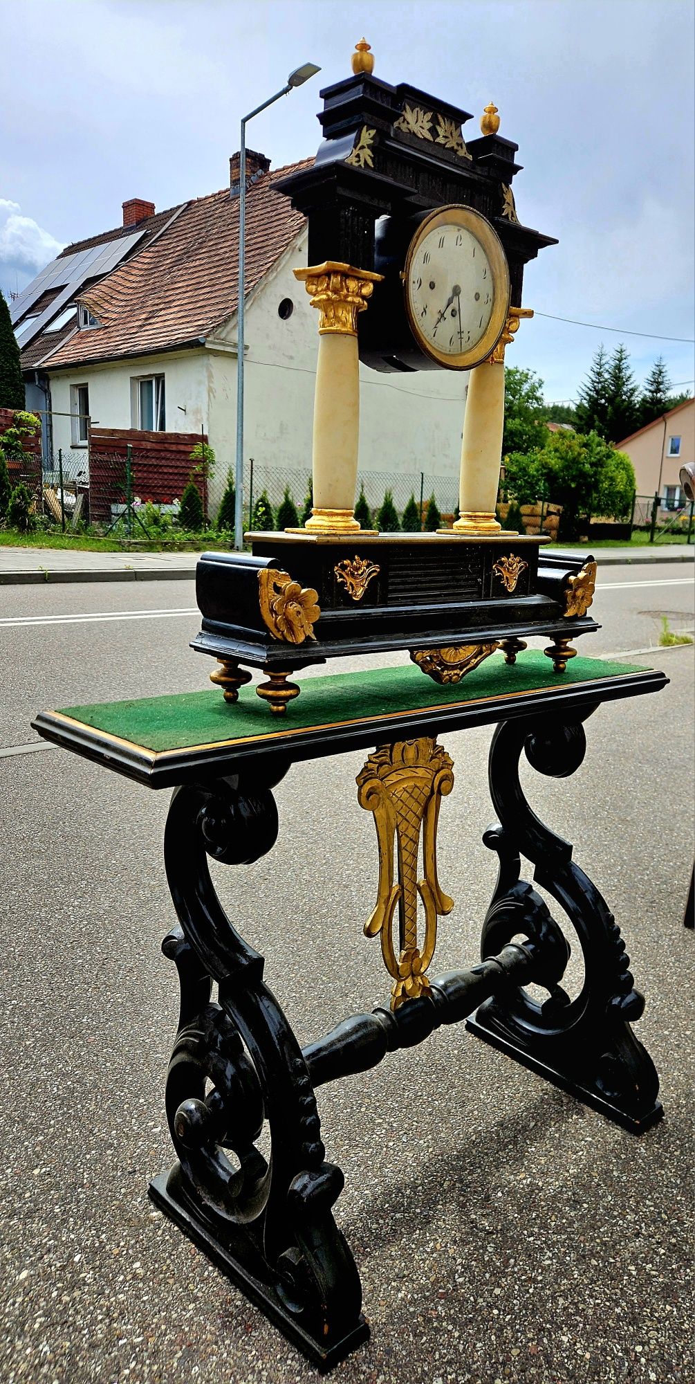 Zegar Kominkowy Portrykowy 1870rok