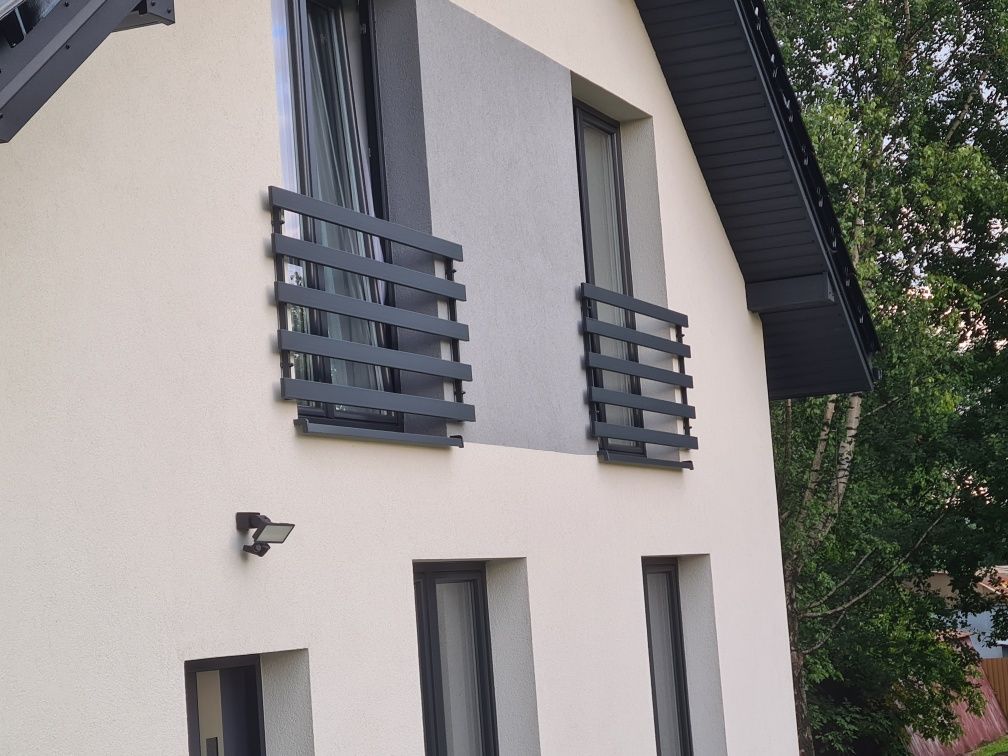 Balkony francuskie, Balustrady, Aluminium