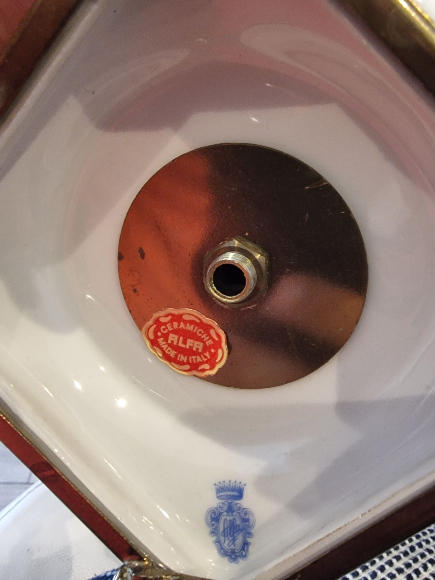 Terrina  de porcelana de alfa italiana