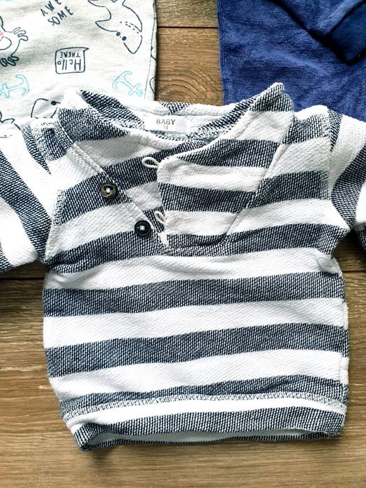 Zestaw 3 bluz bluzy dla chłopca rozmiar 74