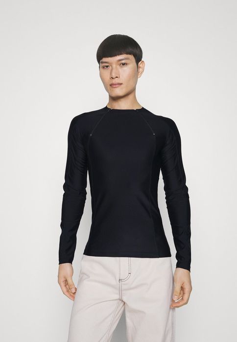 Koszulka z długim rękawem czarna z zamkami GmbH XS