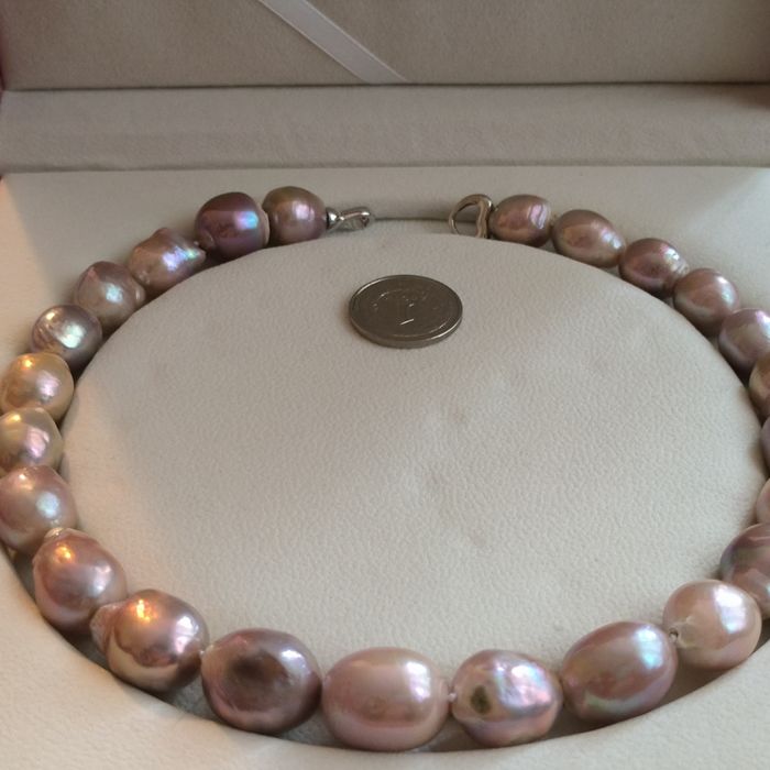 Perły naturalne naszyjnik 12-15mm