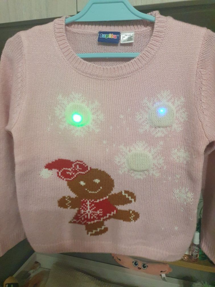 Sweter świecący świąteczny 98/104