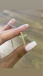 Невероятный крестик в белом золоте 585 с муассанитами 1.10ct GRA