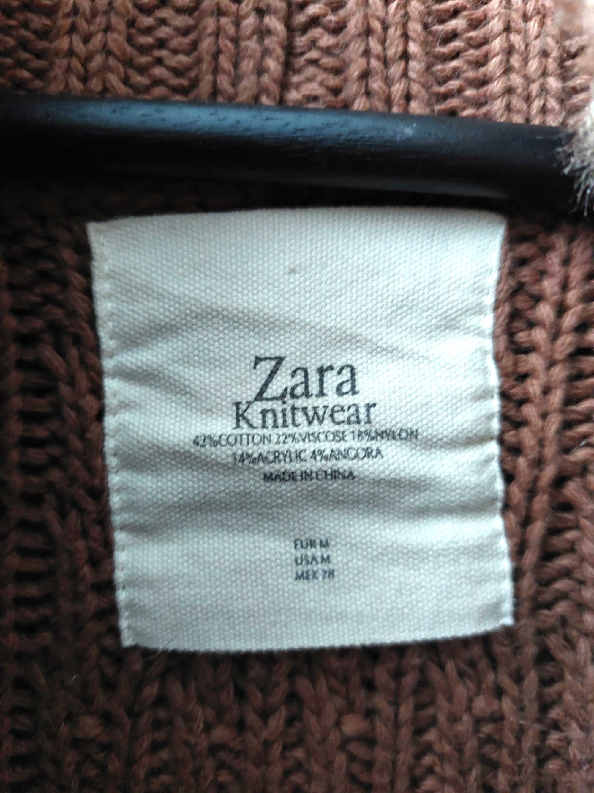 okazja zara knitwear kardigan sweter narzutka vintage tanio