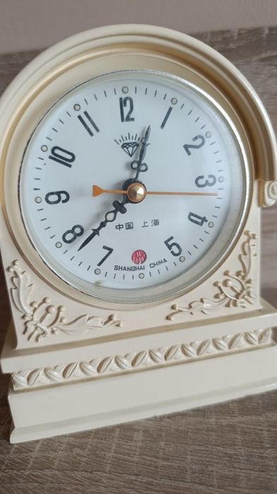 Retro zegar budzik Shanghai China – nakręcany, vintage lata 70.