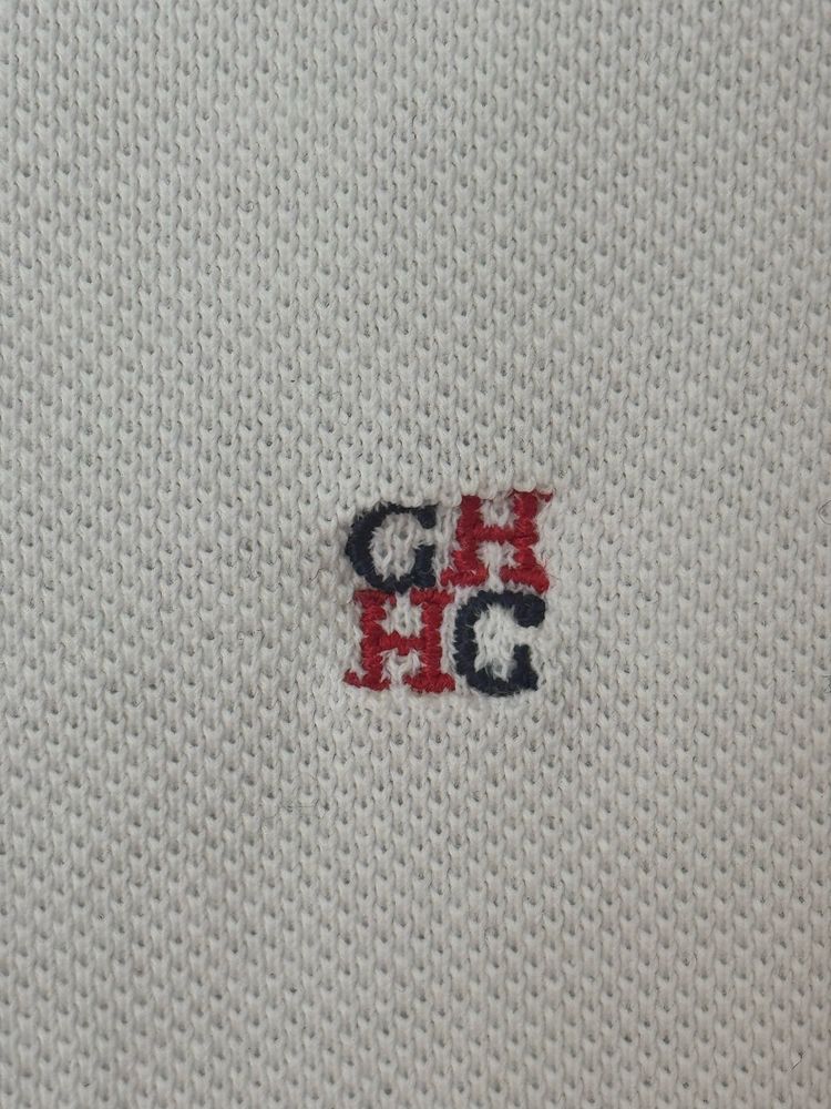 Koszulka Polo Carolina Herrera M Slim Fit damska biała designer logo