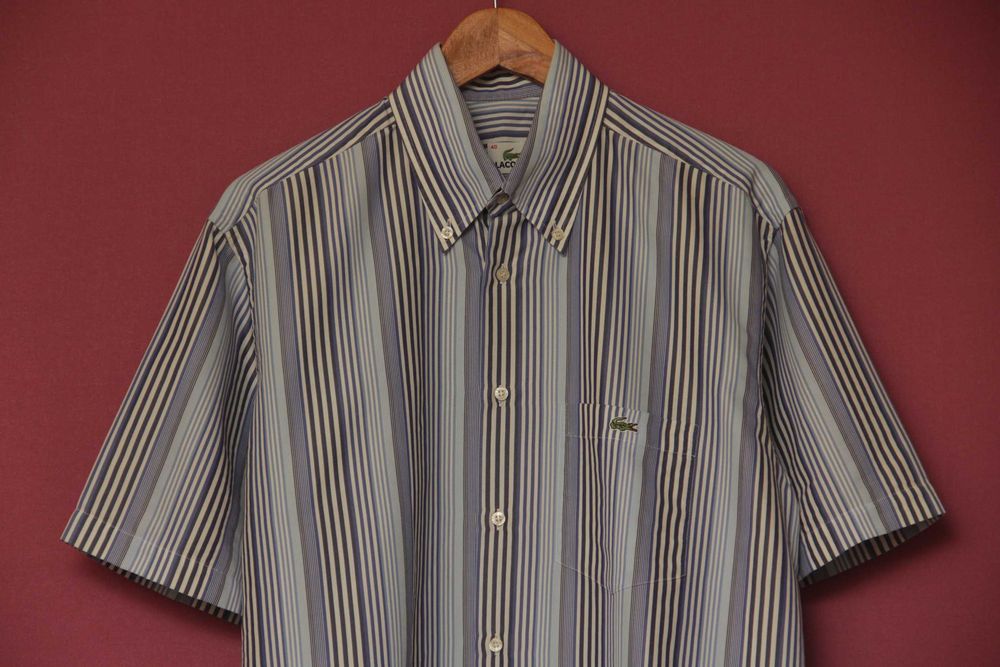 Lacoste 40 L-XL рубашка из хлопка и нейлона