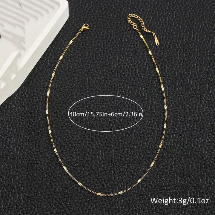Naszyjnik Złoty Łańcuszek 40 Cm Stal Chirurgiczna