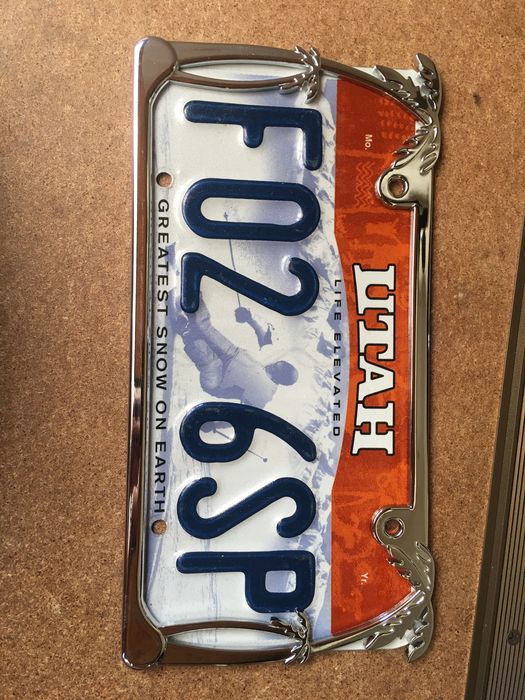 Рамка для автомобильного номера пальма США USA license frame знак хром