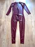 988/OD RĘKI L CHLOROWANY latex lateks kombinezon catsuit czerwony