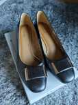 Nowe Damskie Eleganckie Buty Maciejka Czółenka Ciemny-Nikiel