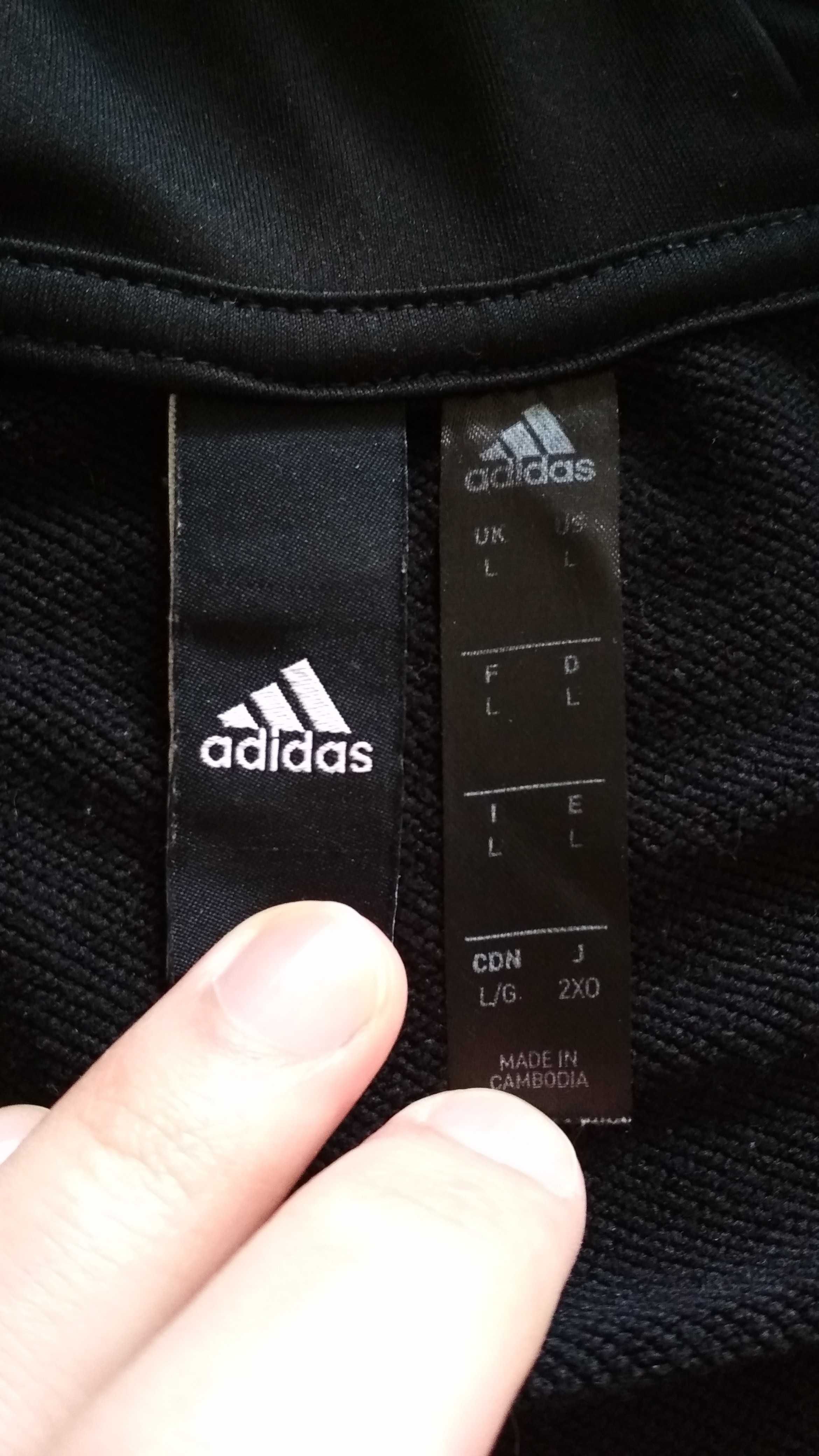 Зип худи олимпийка кофта Adidas (M-L) на лампасах оригинал