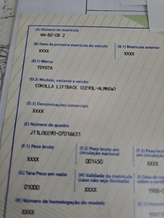 Toyóta corola LIFTBACK