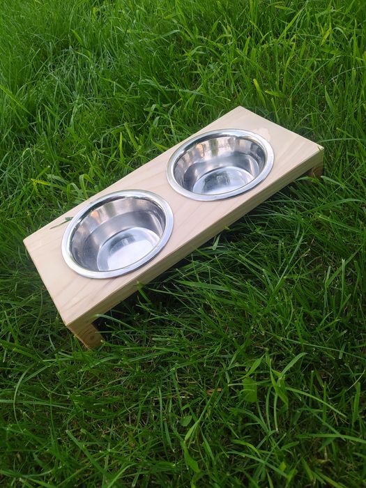 Recznie robione Karmnik stojak podstawka pies kot miski