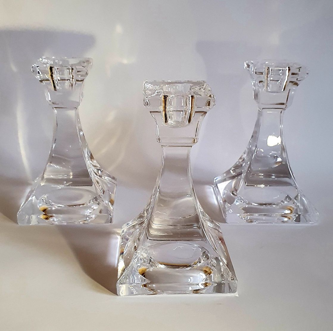 Villeroy& Boch  3 świeczniki Quartett kryształowe szkło 12 cm