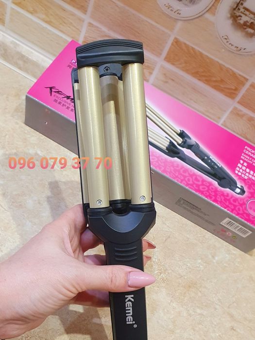 Тройная плойка волна Kemei KM-2022