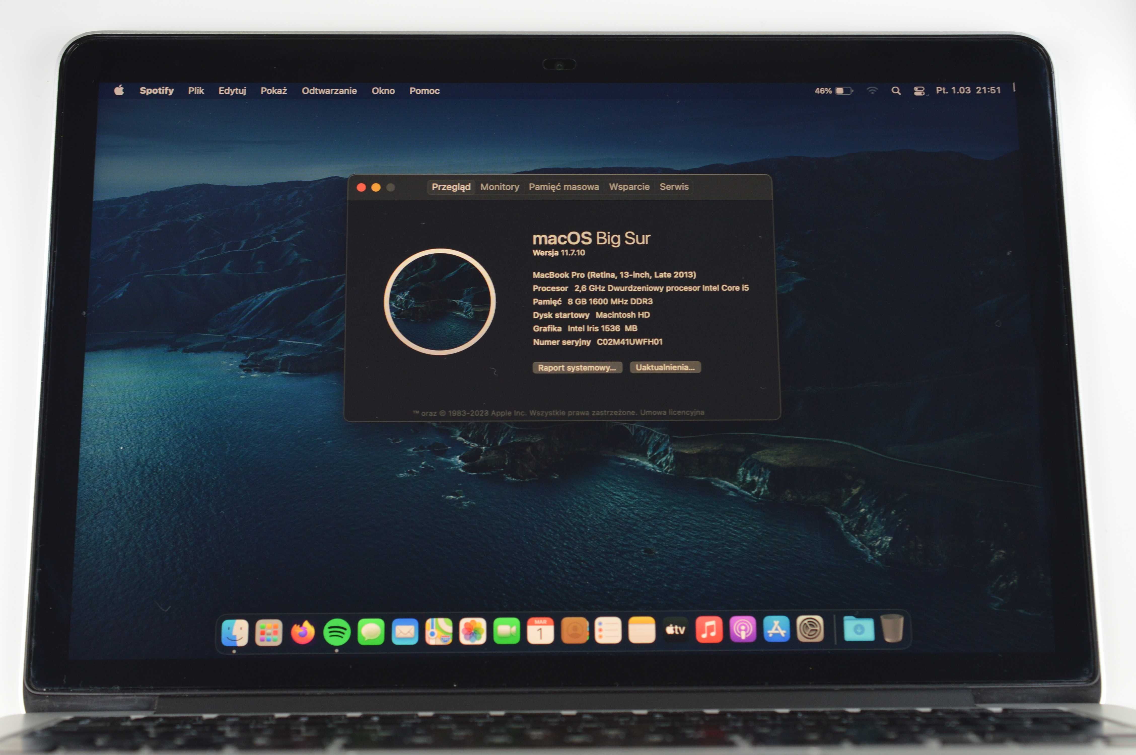 Macbook Pro Late 2013 - I5, 8Gb Ram, 500Gb SSD