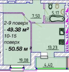 Продам 1-кімнатну квартиру в ЖК Графський