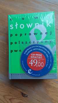 Nowy słownik poprawnej polszczyzny z CD zapakowany PWN