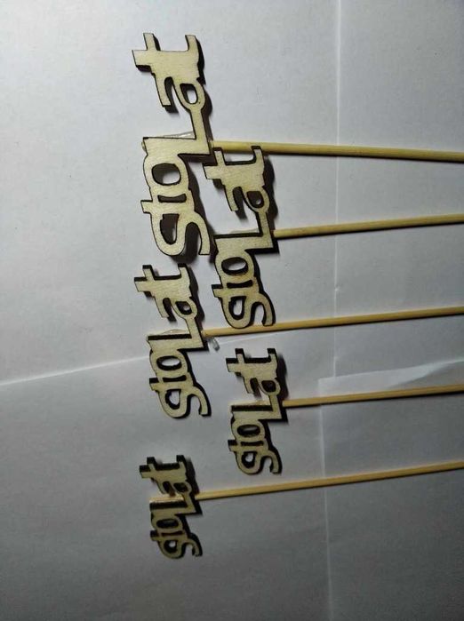 5 szt. napis pik topper Sto lat