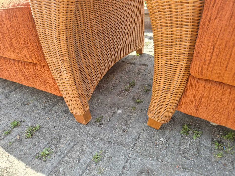 sofa rattanowa 3 2 1 rattan z rattanu naturalny ratan meble na taras