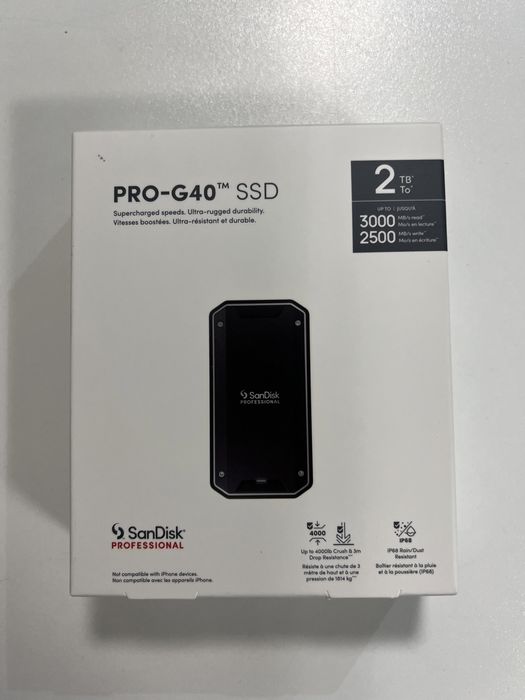 12600 -> Зовнішній SSD SanDisk Professional PRO-G40 2Tb